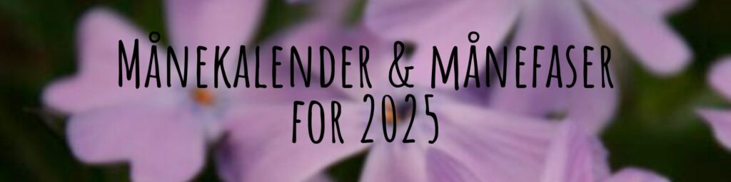 Månekalender og månefaser for 2025